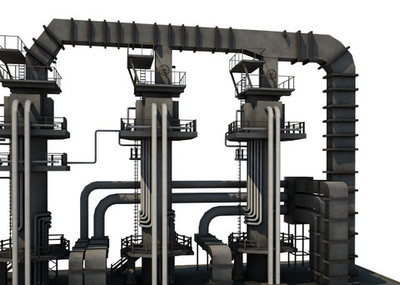 工厂管道 油管设备设施 厂区管线 电厂 石油厂 冶炼天然气厂 分离器 离心泵 气罐 油罐 炼油油田